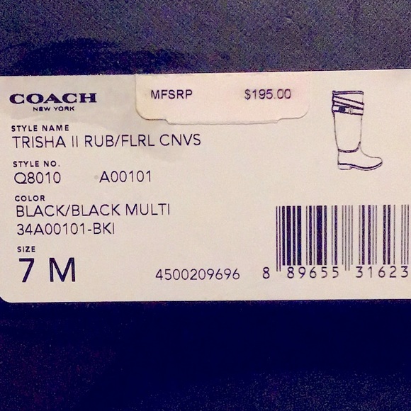 🎉HP🎉❄️☔️💦COACH FLORAL BOOTS☔️❄️💦 20% off 2 or more items in my closet. - Picture 6 of 9